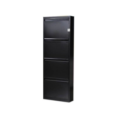 Living Room Furniture Vertical Wall Mounted 4 Drawer Steel Shoes Rack Shoe Closet Cabinet