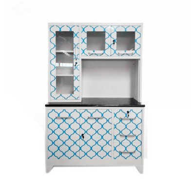 Factory price steel furniture cheap KD antique metal combination   kitchen cabinets