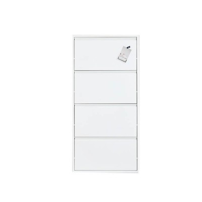 Living Room Luxury Wall Mount Steel Four Layers Shoe Rack Sorting Finishing Closet Cabinet