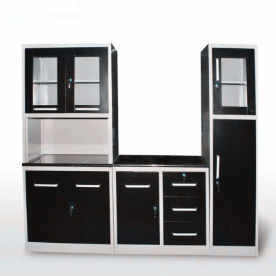 Wholesale modern  furniture steel combination luxury  black kitchen  cabinets